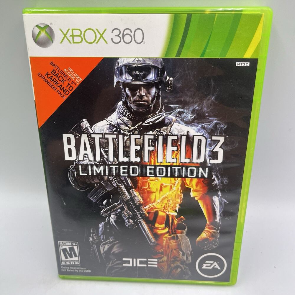 Battlefield 3 -- Limited Edition (Microsoft Xbox 360, 2011) Complete In Box
